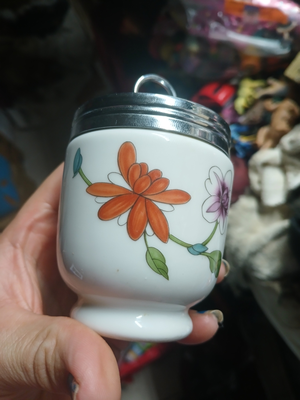 vintage Royal Worcester Astley Pattern Egg Coddler